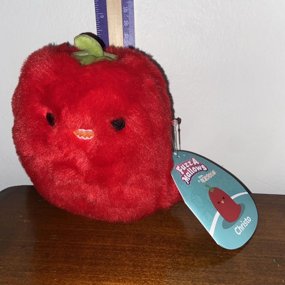 Squishmallows Fuzzamallows Christo the Habanero Pepper 5 Inch Soft Plush NWT